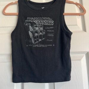 Hollister Black Logo Tank Top